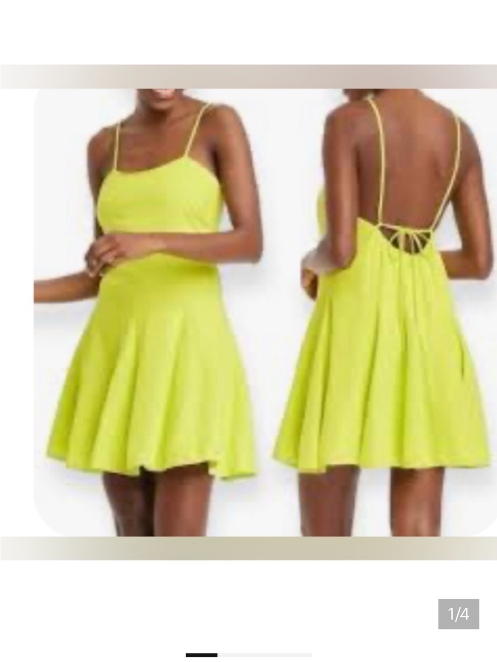 a new day Neon Lime Drawstring Waist Dress